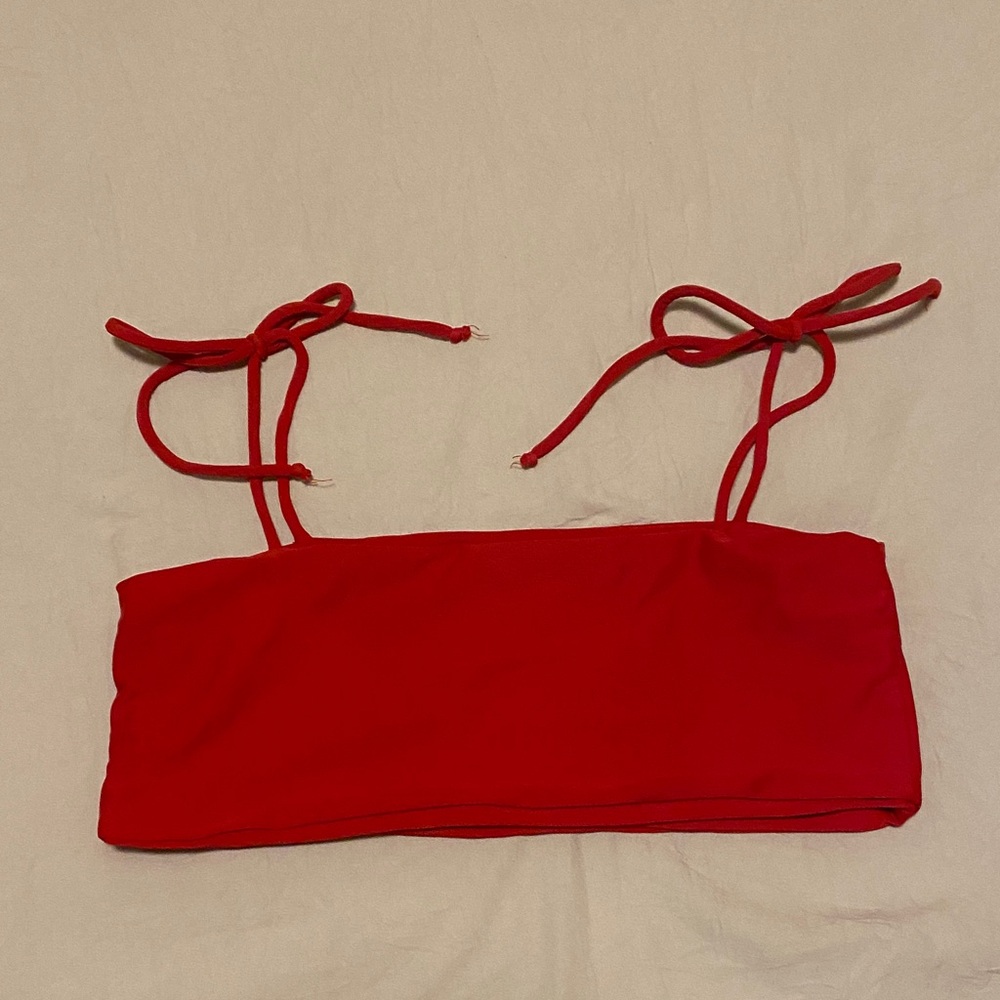 Red Strappy Crop Top